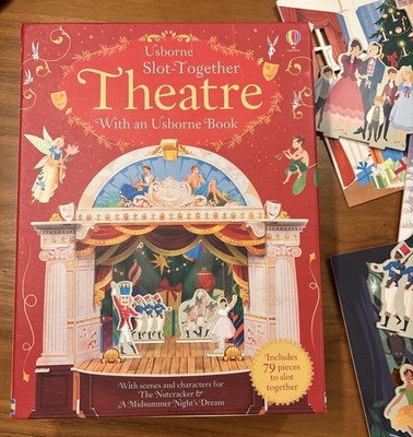 Usborne Slot Together Theatre - Missing 1 piece and book, used. Nutcracker