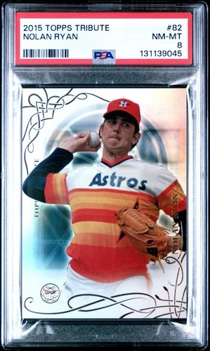 2015 TOPPS TRIBUTE NOLAN RYAN #82 - PSA 8