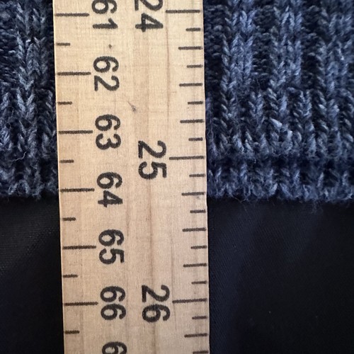 Bill Blass Fisherman Sweater Mens Chunky Knit Vintage Gray Blue XL USA Made Boxy - Picture 9 of 9