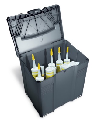 TANOS Kartuschen Systainer T-Loc V anthrazit mit Kartuscheneinsatz EPP Einsatz