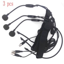 3 pcs Dual Hook Headset Headworn Microphone for Shure Wireless Bodypack System