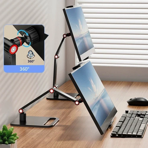 Portable Monitor Desk Holder Metal Stand 16 Inch Universal Expandable Display