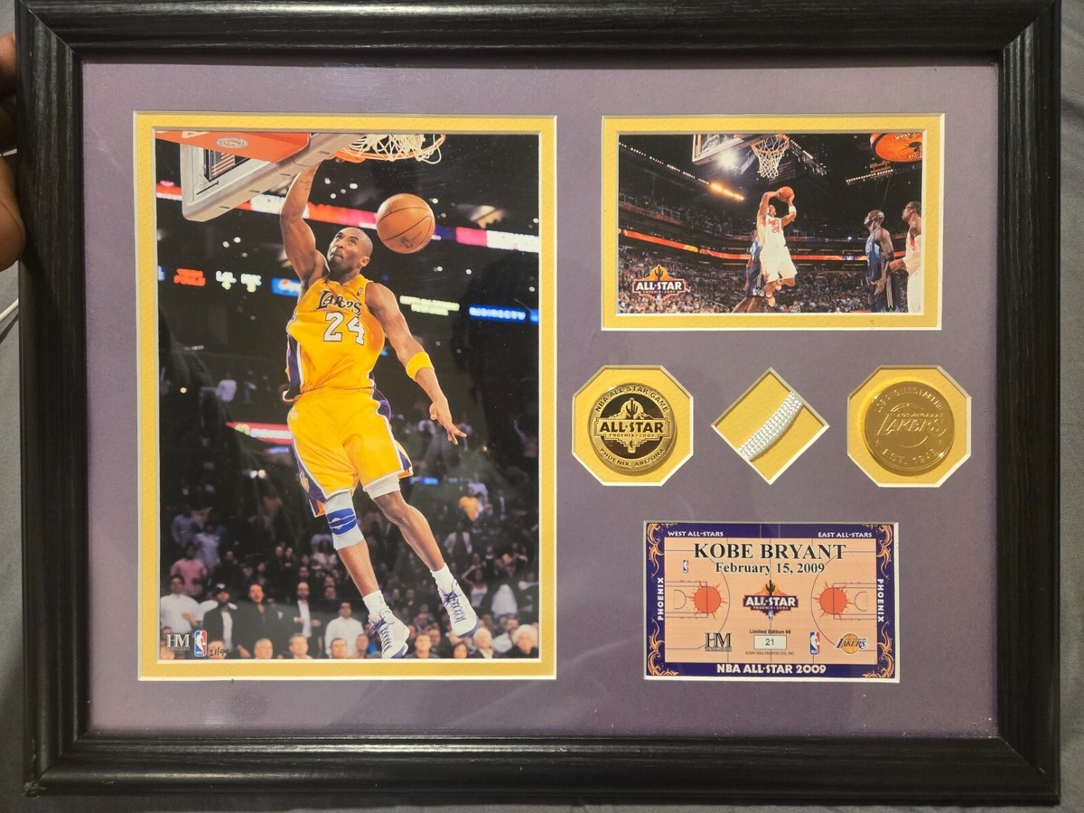 kobe Bryant 2009 NBA All-Star Game, (Picture-Frame) 2 GOLD COINS