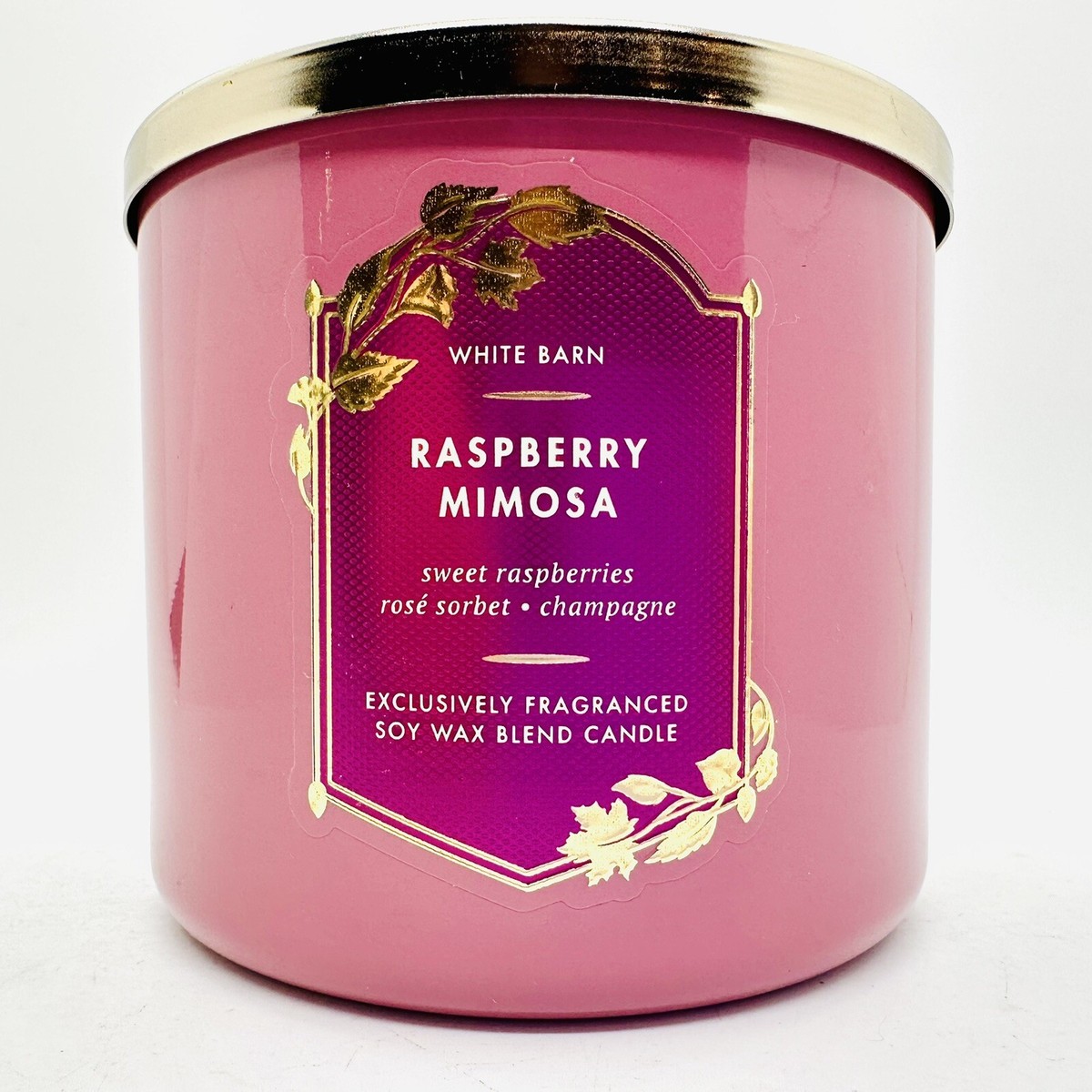 1/BATH & BODY WORKS RASPBERRY MIMOSA 3-WICK 14.5 OZ CANDLE