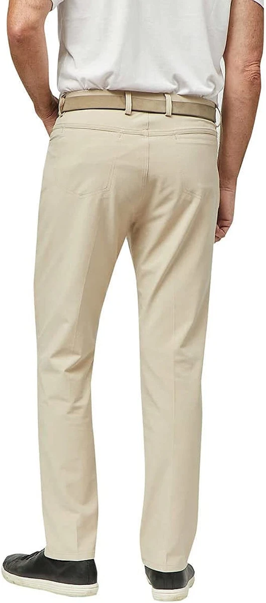 NWT Greg Norman Men ML75 Luxury Microfiber 5 Pocket Golf Pants Tan Size  32/32