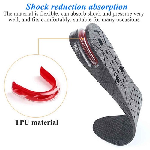 Men Women Shoe Insole Invisible Height Increase Heel Lift Taller Inserts Pad US - Picture 5 of 10