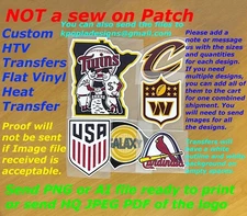 (NOT A SEW ON PATCH) Custom Your Design HTV Heat Transfer Vinyl Iron On