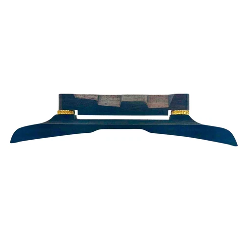 Saga Traditional Ebony Mandolin Bridge, Gold Adjusters
