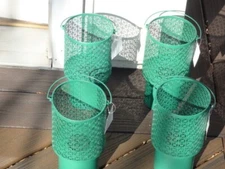 Set of 4 HD Design Outdoor Solar Lights Green Sheer 5,5in diameter, 10,5 in tall