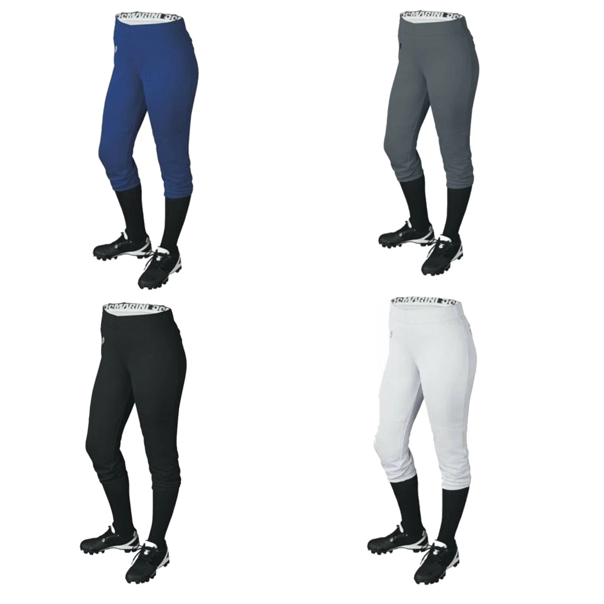 DeMarini Girls' Youth Sleek Pull-Up Yoga Style Softball Pants Fastpitch