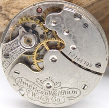 1903 WALTHAM POCKET WATCH MOVEMENT 12144795 GRADE 60 0s 7j CL