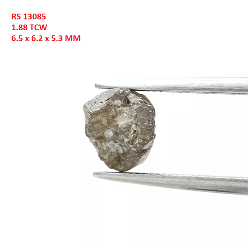EARTHMINE UNCUT DIAMOND 1.88TCW GRAYISH BROWN ANTIQUE POLYHEDRON SHAPE FOR JEWEL - Picture 2 of 13