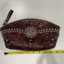 American West Lady Lace Antique/Marine Leather Bag