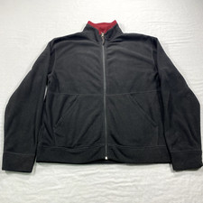 Fossa Fleece Jacket Mens Small Black Sweatshirt Full Zip Outdoor Casual Adult