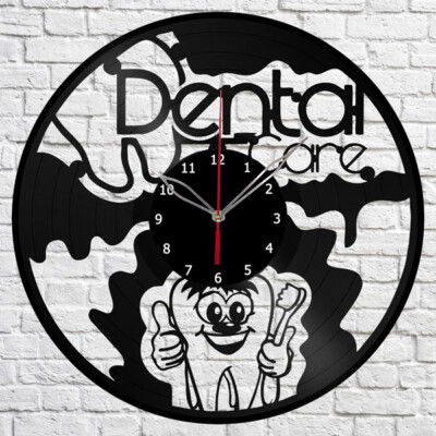 Vinyl Clock Dental  clinic Wall Clock Unique Art Vinyl Record Wall Clock 1619