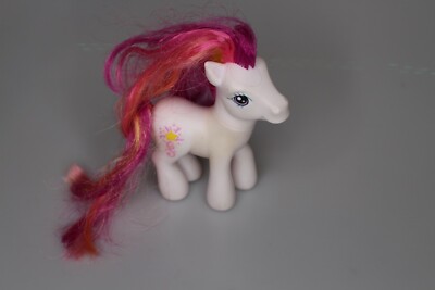2007 My Little Pony G3 White Fun Fairy Magenta Streak Hair w