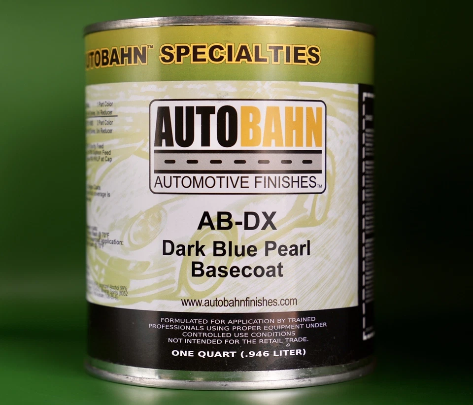 Autobahn Dark Blue Pearl Basecoat Auto Paint AB-DX QUART size Ford DX! High Teck - Imagem 2 de 3