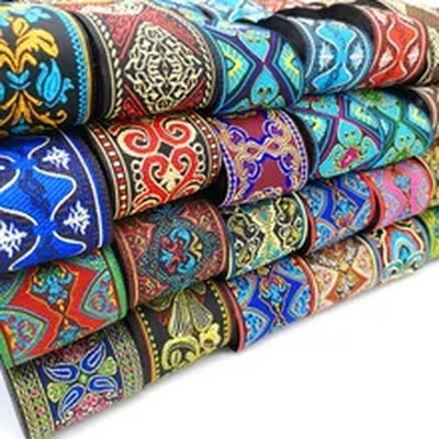3Yards Embroidery Ribbon 50mm Lace Trims Ethnic Style Ribbons DIY Clothes Decor