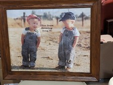  Framed Picture Farming Kids Talking Shop. Adorable!