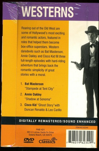 WESTERNS FULL TV SHOWS Vol 2 DVD Annie Oakley Bat Masterson Cisco Kid - Bild 2 von 2