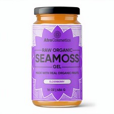 Raw Organic Sea Moss Gel Superfood Wildcrafted  Elderberry Flavor