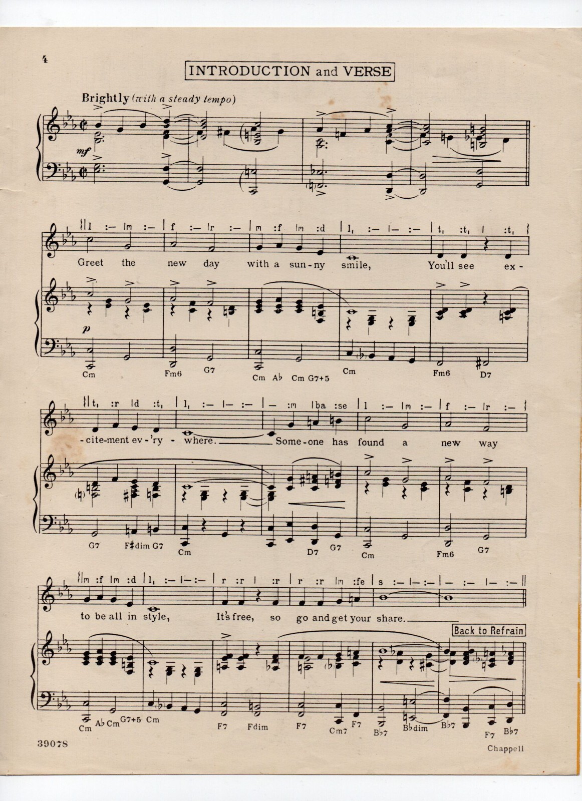 song sheet POWDER YOUR FACE WITH SUNSHINE Donald Peers 1948 eBay