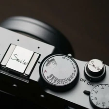 Metal Camera Hot Shoe Cover Shutter Button For Leica Sony Canon Nikon Fuji