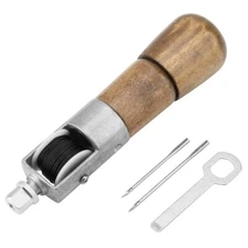 Leather Sewing Awl Kit Pro Lock Stitch Tool for Custom Goods & Crafting