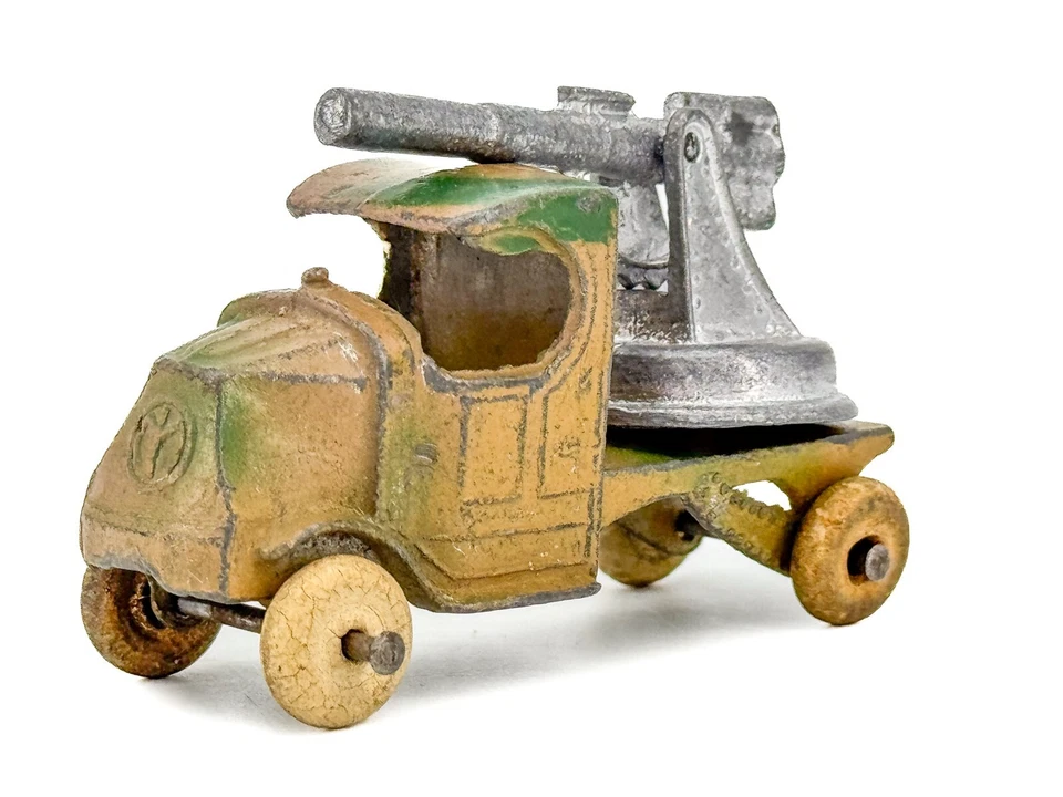 De colección Tootsietoy Pistola Antiaérea Mack Camión Diecast Dimestore Hombre Cueva Gift ¡GUAU! Foto 3 de 4