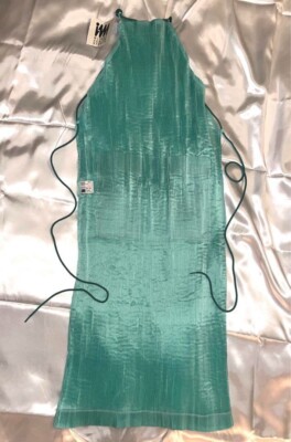 ISSEY MIYAKE Pleated Apron Gilet Dress Green Unused | eBay