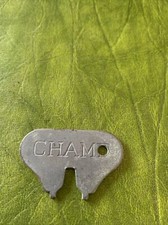 Vintage CHAMPION SPARK PLUG KEY CHAIN FOB GENUINE METAl PLUG MADE IN USA