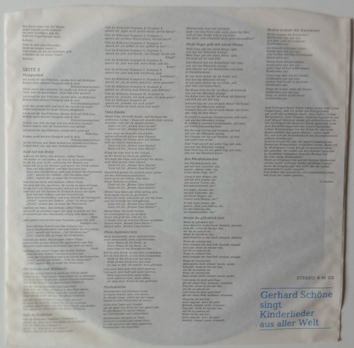 Gerhard Schöne-  "Gerhard Schöne singt Kinderlieder aus aller Welt"  (AMIGA) - Bild 4 von 6