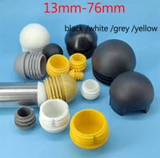13mm-76mm Domed Round Plastic Tube End Caps Insert Bungs Blanking Plugs Stoppers