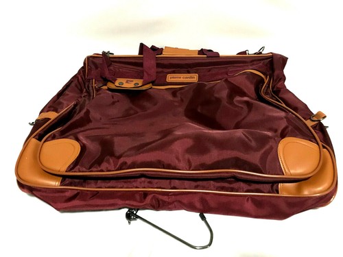 Dark Burgundy and Tan Garment Suit Bag 