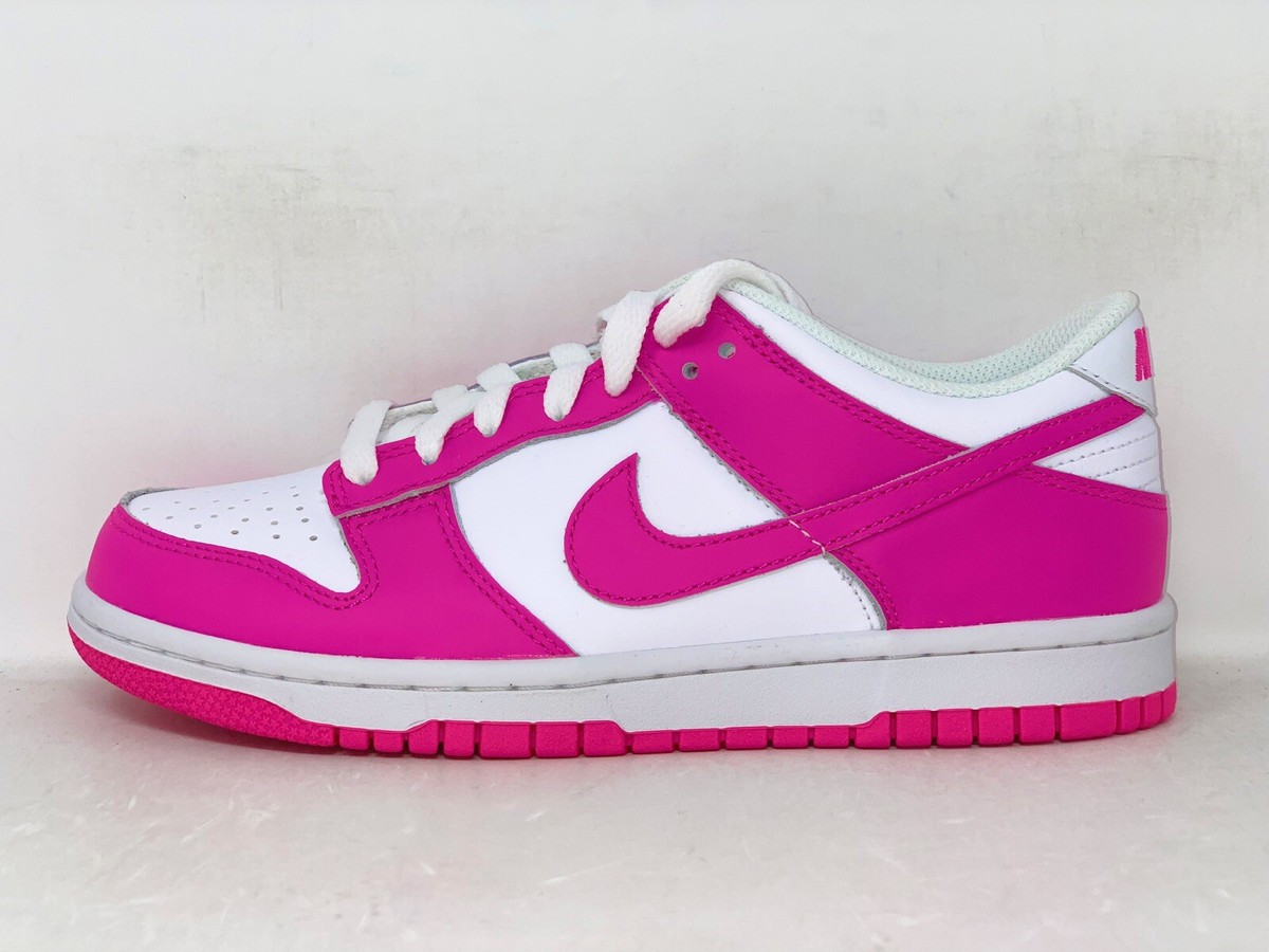 Nike Dunk Low Barbie Fuchsia Pink Sneakers, Size 4.5Y / 6W