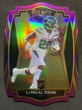 LAMICAL PERINE RC 2020 PANINI SELECT  #180 PREMIER LEVEL Purple DIE CUT NY JETS