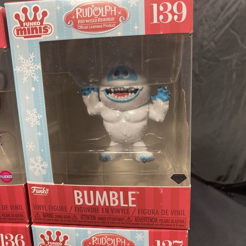 2023 Funko Minis Rudolph Red-Nosed Reindeer Complete Set Flocked & Diamond Inclu - Picture 9 of 18