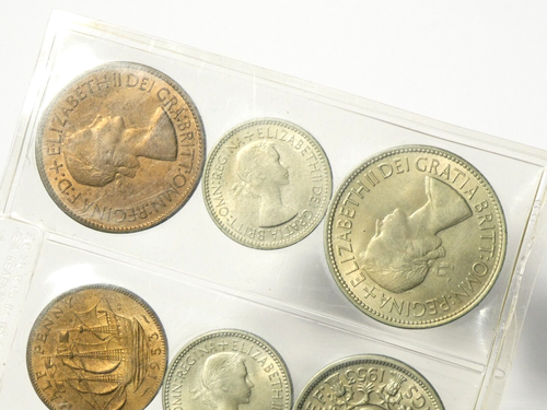 1953 - Coronation Year Elizabeth II British Pre-Decimal 9 UNC Coins SET #1953 - Picture 7 of 10