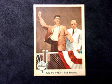 1959 FLEER #48 TED WILLIAMS..NO CREASES..GUM MARK ON BACK..RED SOX..HOFAMER