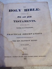Very Large 1832 Bible With Apocrypha And Many Pictures
