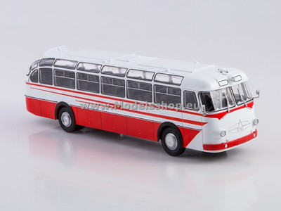 Bus magazine series (Modimio) No. 62 with model of LAZ- 699A ''Turist-2'' /red ...