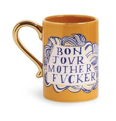 L'Objet Ruan Hoffmann Bon Jour Mother F*cker Mug RH105 Set of 2