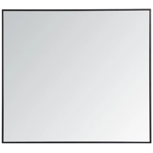 Elegant Decor Eternity 40" x 36" Contemporary Metal Frame Mirror in Black - Picture 4 of 12