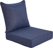 Outdoor Deep Seat Cushion Set of Waterproof Outdoor Cushions 24x24x5 Inch