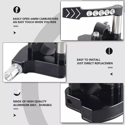 MONTAJE ACELERADOR PULGAR BILLET PARA YAMAHA BANSHEE YFZ RAPTOR 350 660 700 NEGRO - Imagen 7 de 15