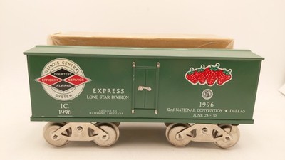 McCoy 1996 Standard Gauge Illinois Central TCA/Dallas Strawberry Boxcar #1996 EX
