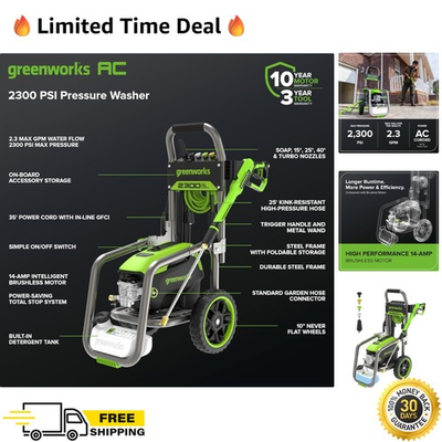 #ad Pressure Washer 2300 PSI 2.3 GPM Electric Corded Anti Kink Hose for Cars $615.59