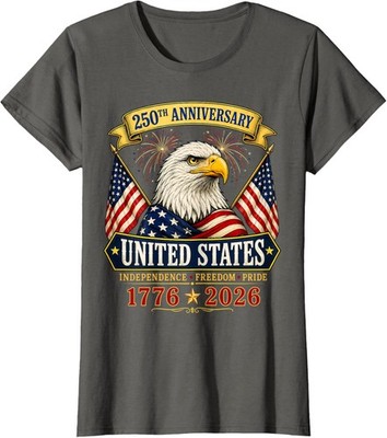 250 Anniversary USA 4th of July Patriotic 250 Years Ame Ladies' Crewneck T-Shirt