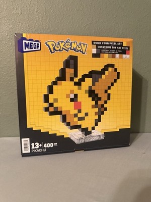 Mega Construx Pokemon Pikachu, Pixel Art, 400 Piece Building Toy Set New