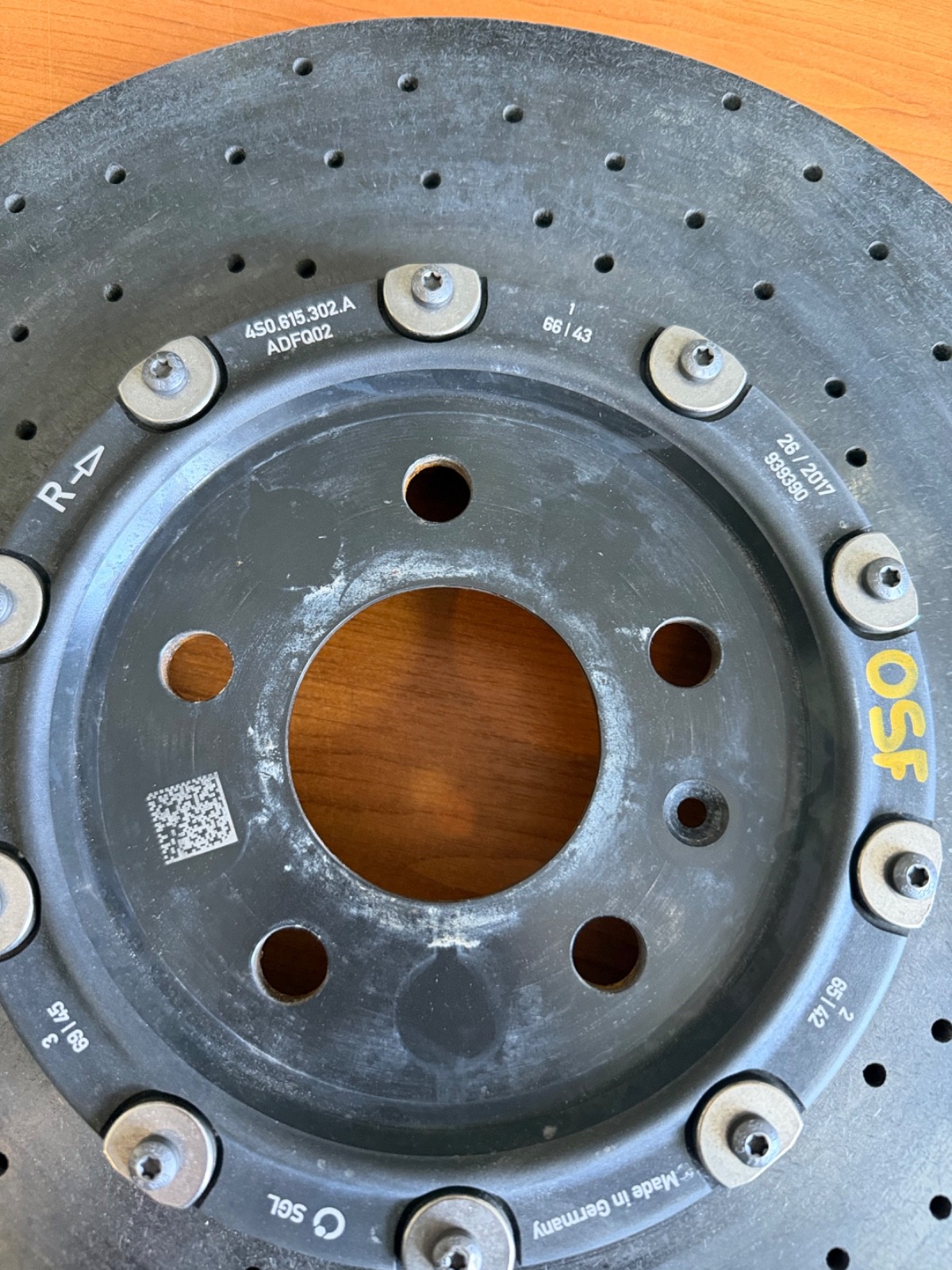 Lamborghini Huracan Front Right Brake disc P/N 4S0615302